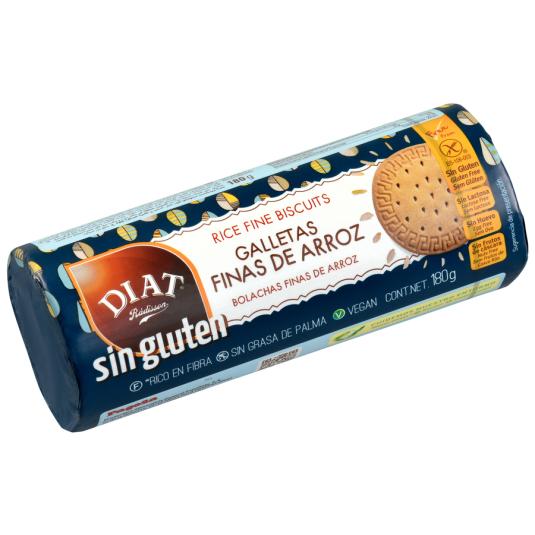 GALLETAS FINAS DE ARROZ SIN GLUTEN , 180 DIET RADISSON