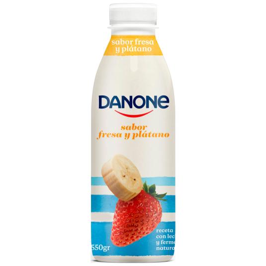 YOGUR PARA BEBER FRESA PLATANO , 550G DANONE