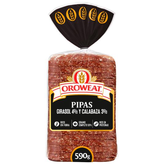 PAN DE MOLDE CON PIPAS Y SEMILLAS, 680GR OROWEAT