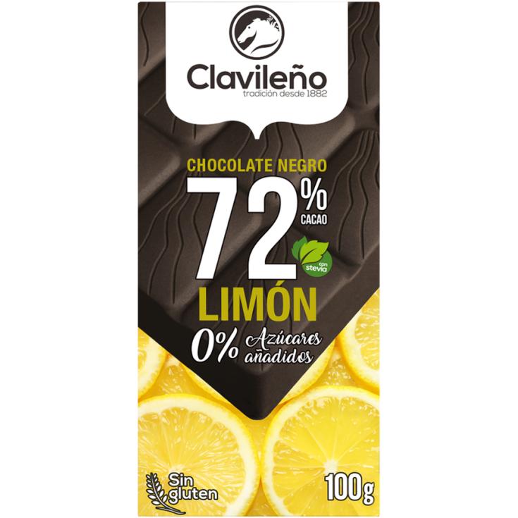 CHOCOLATE NEGRO 70% LIMON, 100G CLAVILEÑO