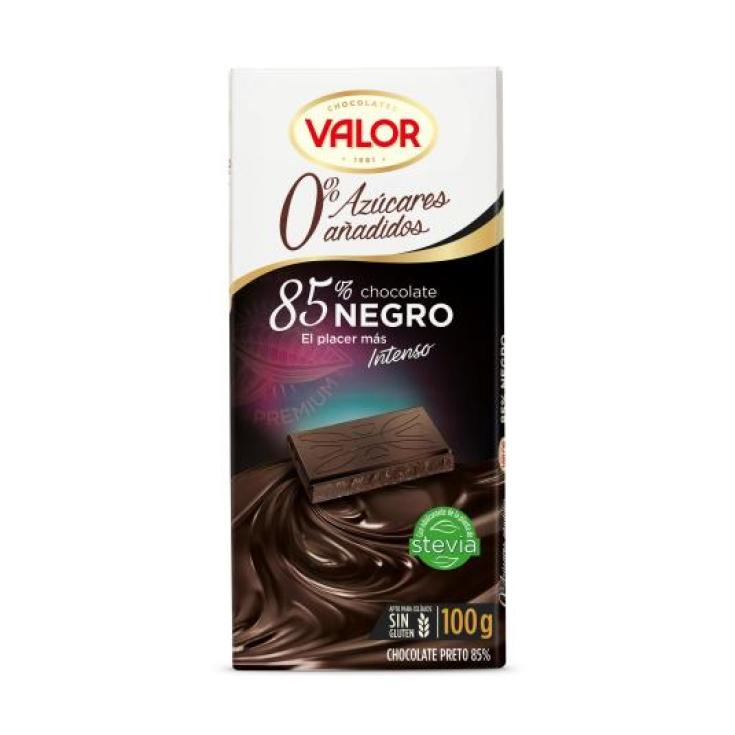 CHOCOLATE NEGRO 85% 0% AZUCAR, 100GR VALOR