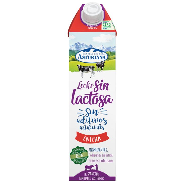 LECHE SIN LACTOSA ENTERA, 1L ASTURIANA