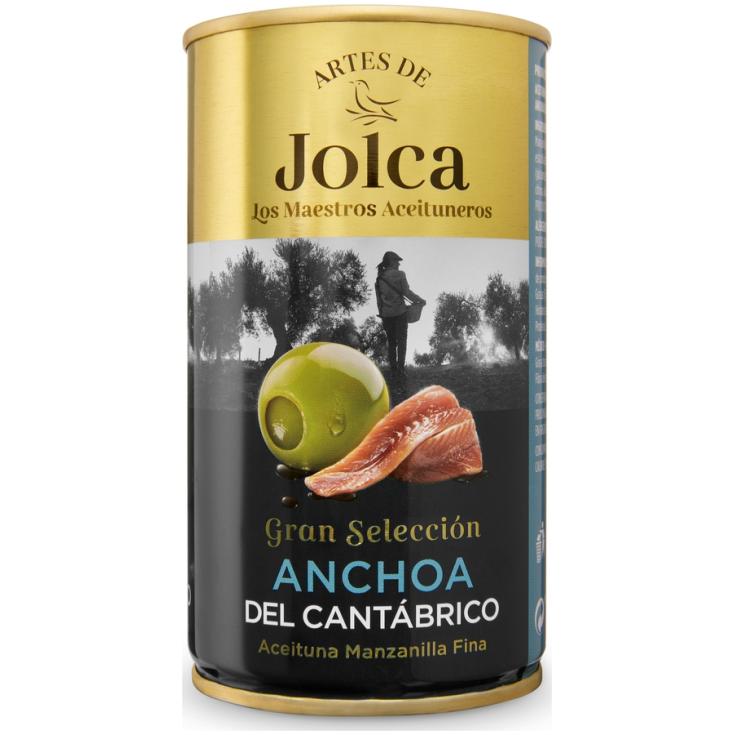 ACEITUNA RELLENA ANCHOA CANTABRICO, 150G JOLCA