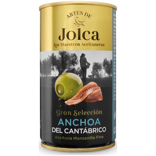 ACEITUNA RELLENA ANCHOA CANTABRICO, 150G JOLCA