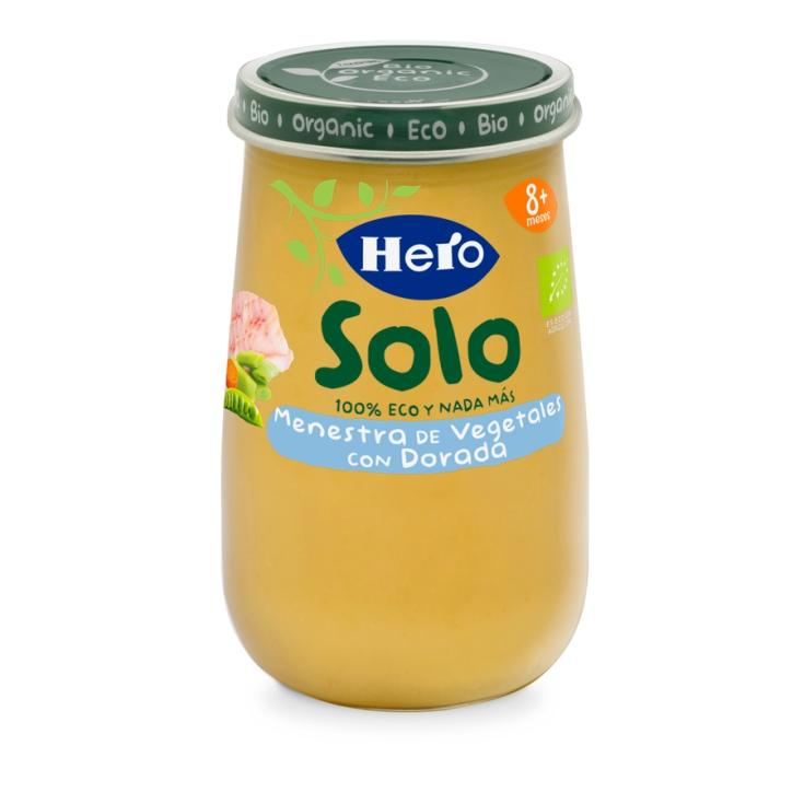 MENESTRA DE VERDURAS Y DORADA, 190GR HERO BABY SOLO