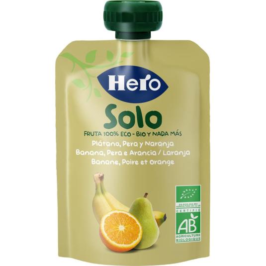 BOLSITA PLATANO-PERA-NARANJA ECO, 100GR HERO NANOS