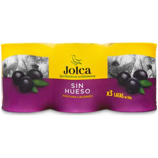 ACEITUNA NEGRA CACEREÑA, 3X50G JOLCA