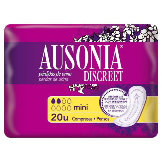 COMPRESAS PERDIDAS ORINA MINI, 20UD AUSONIA