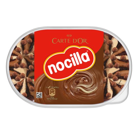 NOCILLA HELADO DE CACAO Y NOCILLA BLANCA TARRINA 900 ML CART