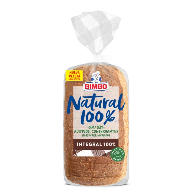 PAN NATURAL 100% INTEGRAL, 450GR BIMBO