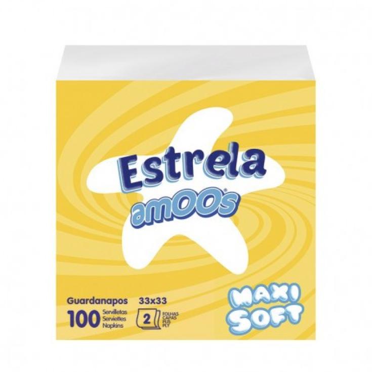 SERVILLETA ESSENTIAL 2 CAPAS, 33*33, 100UD AMOOS