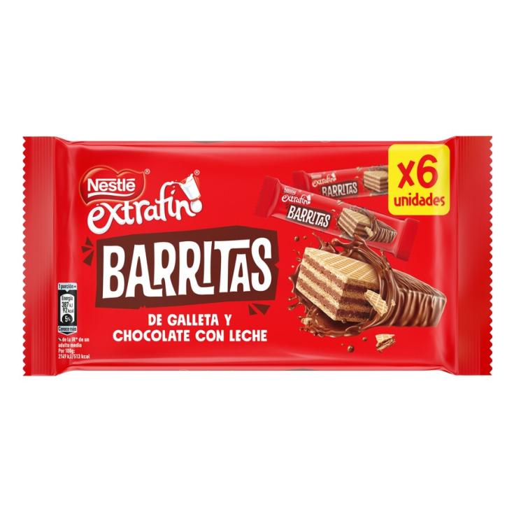 CHOCOLATE EXTRAFINO BARRITAS, 6X18GR NESTLE