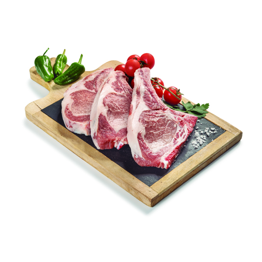 CHULETAS DE CERDO IBERICO, CHULETA 90G APROX,KG DERAZA