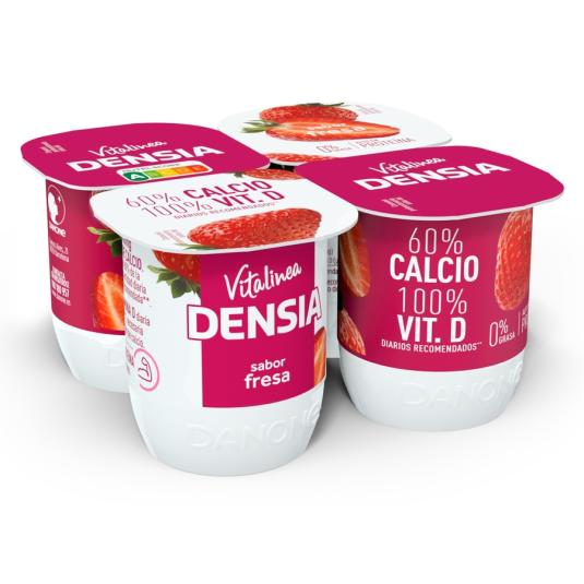 YOGUR DENSIA FRESA 0%,4X120G DANONE