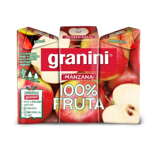 ZUMO DE MANZANA, 3X200ML GRANINI