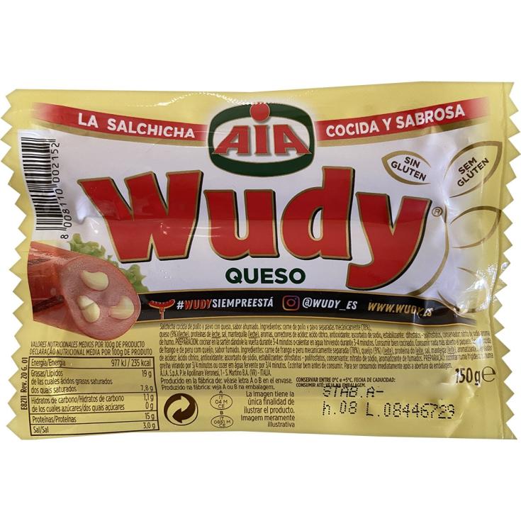 SALCHICHAS QUESO , 150G WUDY