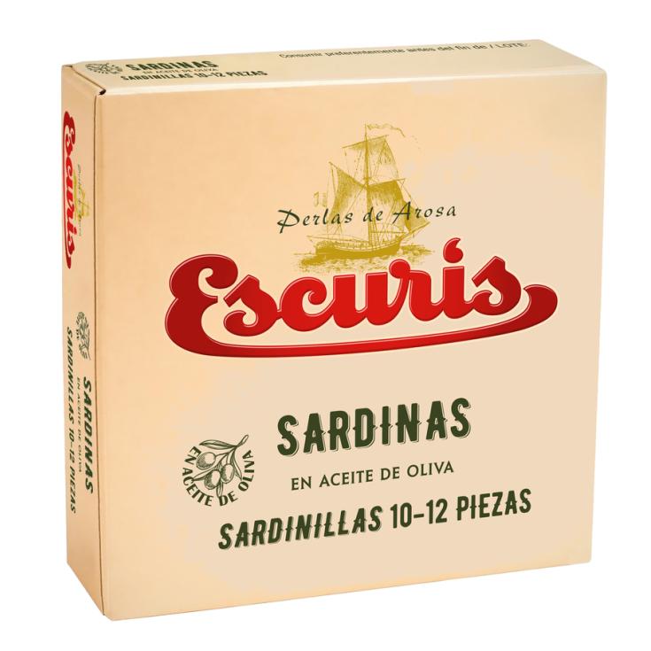 SARDINILLA ACEITE DE OLIVA 10-12, 57GR ESCURIS