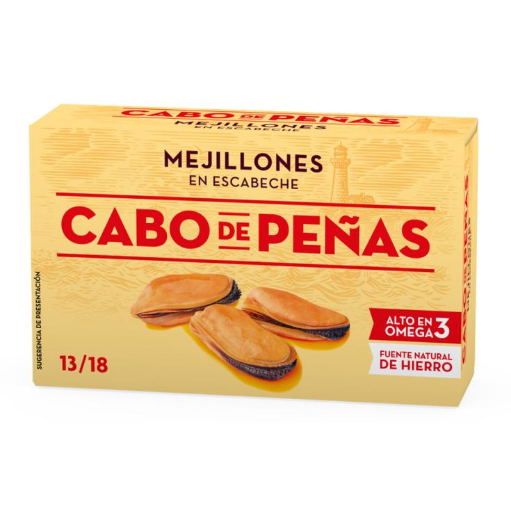 MEJILLONES EN ESCABECHE 13/18, 69GR CABO DE PEÑAS