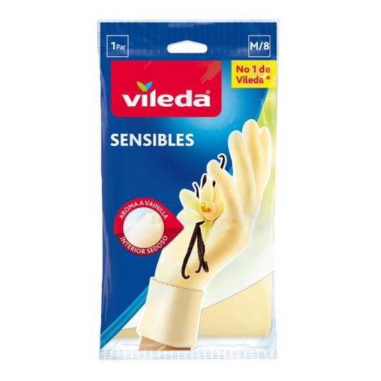 GUANTES SENSIBLES, TALLA MEDIANA VILEDA