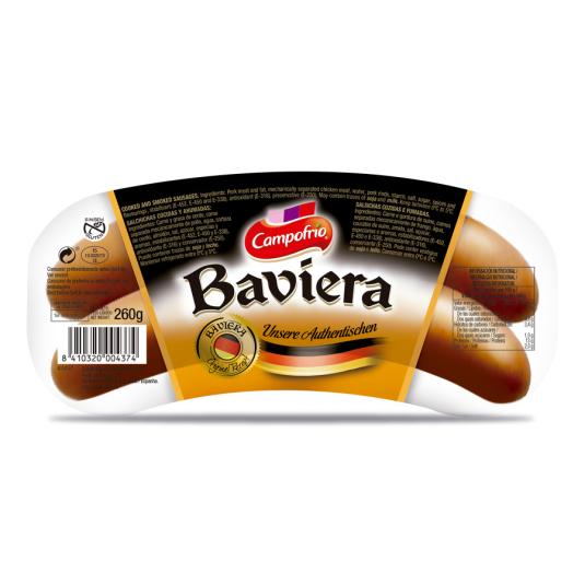 SALCHICHAS BAVIERA, 260G CAMPOFRIO