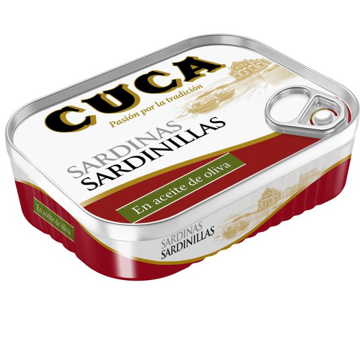 SARDINILLA ACEITE DE OLIVA RESERVA, 80G CUCA