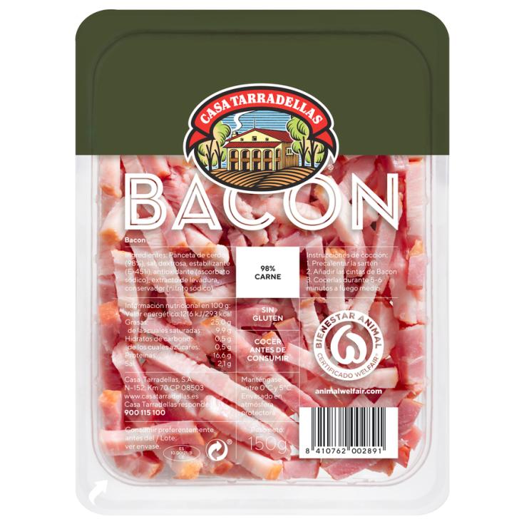 CINTAS BACON SOBRE , 150G CASA TARRADELLAS