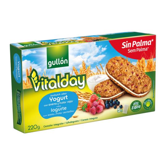 VITALDAY SANWICH FRUTOS ROJOS, 220G GULLON