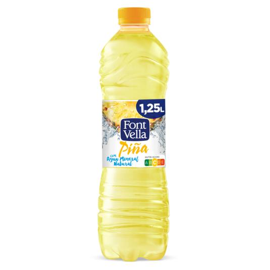 AGUA MINERAL CON ZUMO PIÑA , 1.25L FONT VELLA