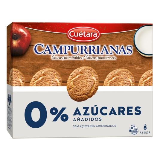 GALLETAS CAMPURRIANAS SIN AZUCAR, 400G CUETARA