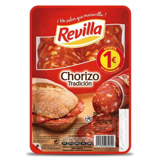 CHORIZO TRADICIONAL LONCHAS , 65G REVILLA