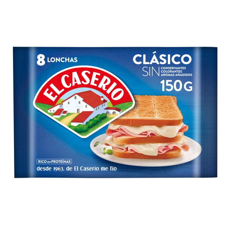 QUESO LONCHAS 8U, 150G EL CASERIO