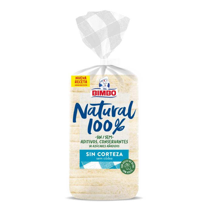 PAN NATURAL 100% SIN CORTEZA, 450GR BIMBO