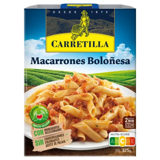 MACARRONES BOLOÑESA, 325GR CARRETILLA