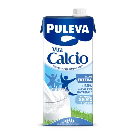 LECHE ENTERA CON CALCIO VITACALCIO, 1L PULEVA