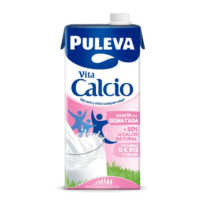 LECHE DESNATADA CALCIO VITACALCIO, 1L PULEVA