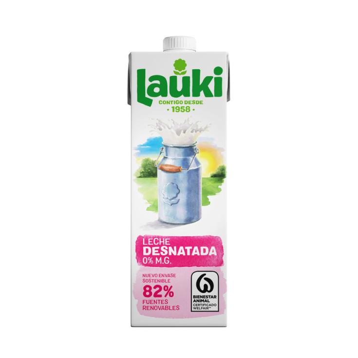 LECHE DESNATADA, 1L LAUKI