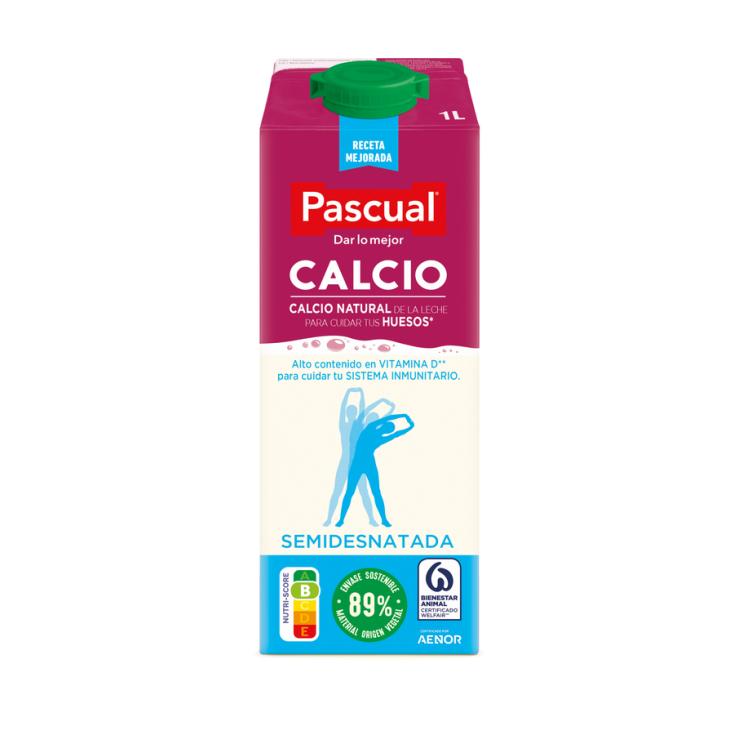 LECHE SEMIDESNATADA CON CALCIO, 1L PASCUAL