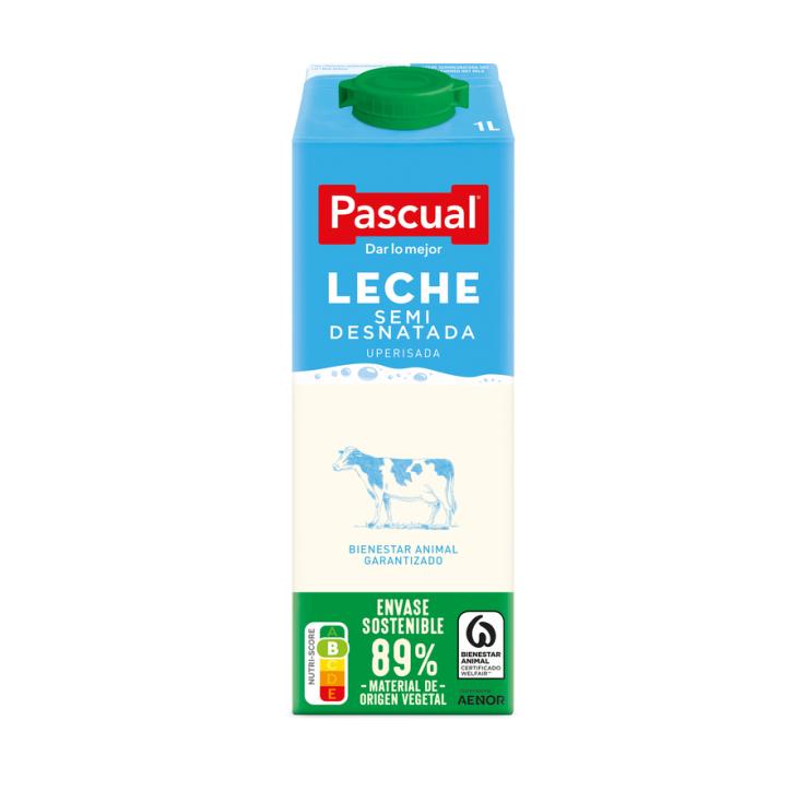 LECHE SEMIDESNATADA, 1L PASCUAL