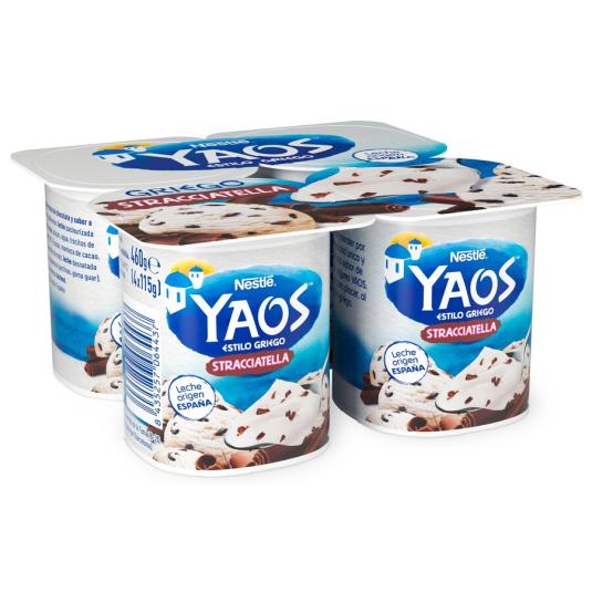 YOGUR GRIEGO STRACCIATELLA, 4X115G NESTLE