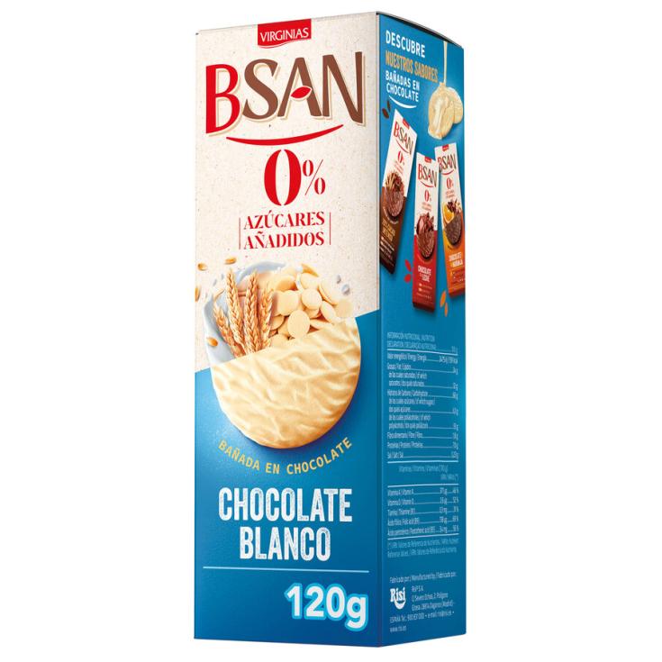 B--SAN GALLETA INTEGRAL CHOCO BLANCO 0% VIRGINIAS 