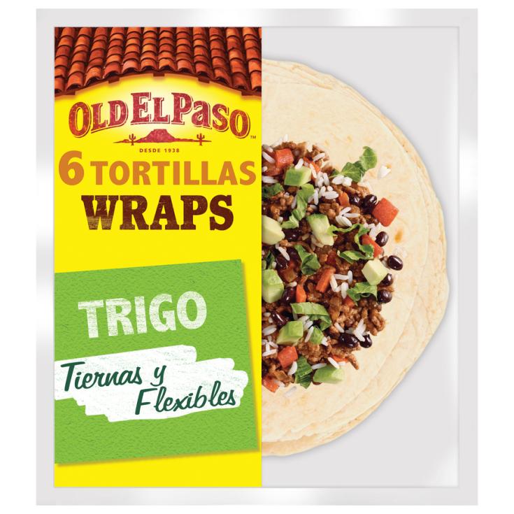 TORTILLA MEJICANA DE TRIGO WRAPS, 350GR OLD EL PASO