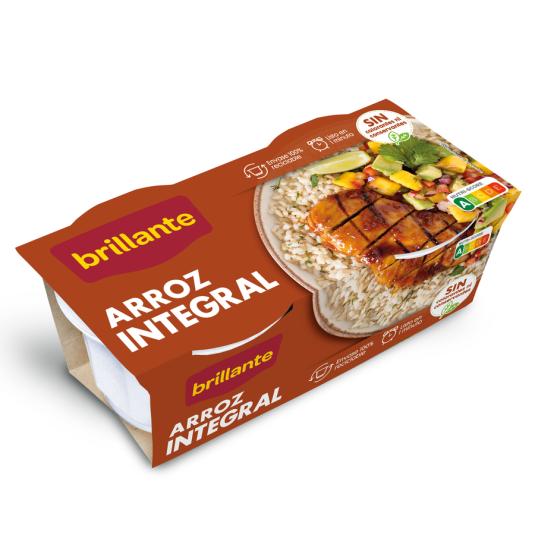 ARROZ INTEGRAL COCIDO, 2X125GR BRILLANTE