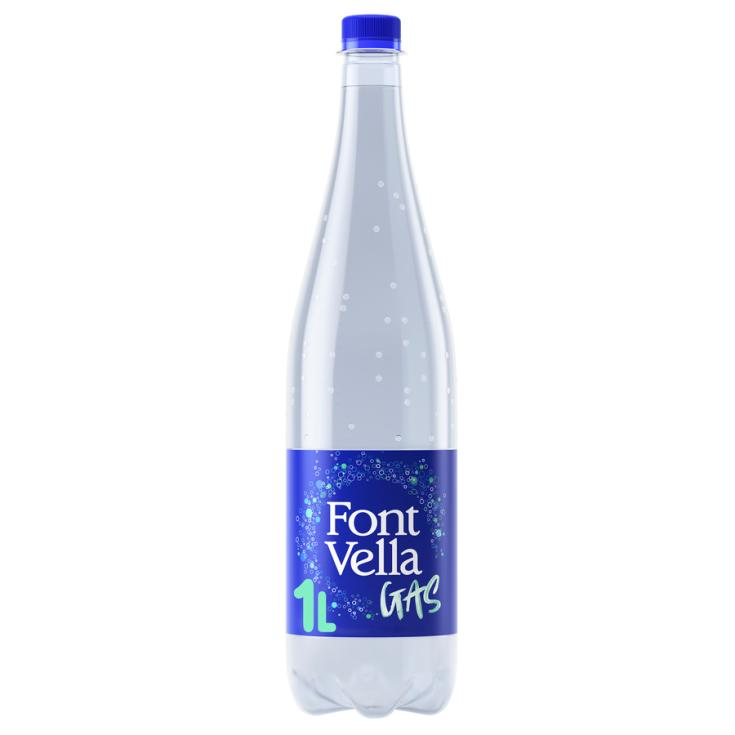 AGUA MINERAL CON GAS, 1L, FONT VELLA