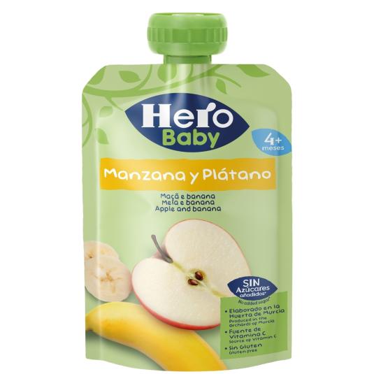 BOLSITA D MANZANA Y PLATANO, 100G HERO BABY