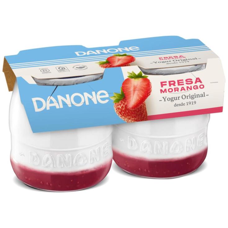 YOGUR CON FRESAS, 2X130G DANONE