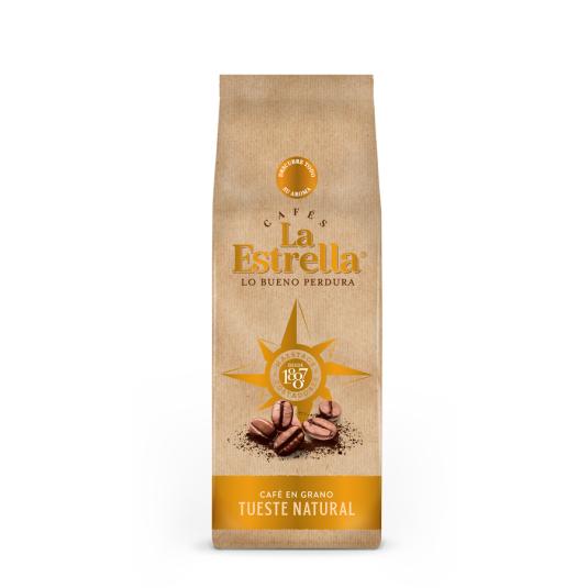 CAFE EN GRANO NATURAL, 500GR LA ESTRELLA