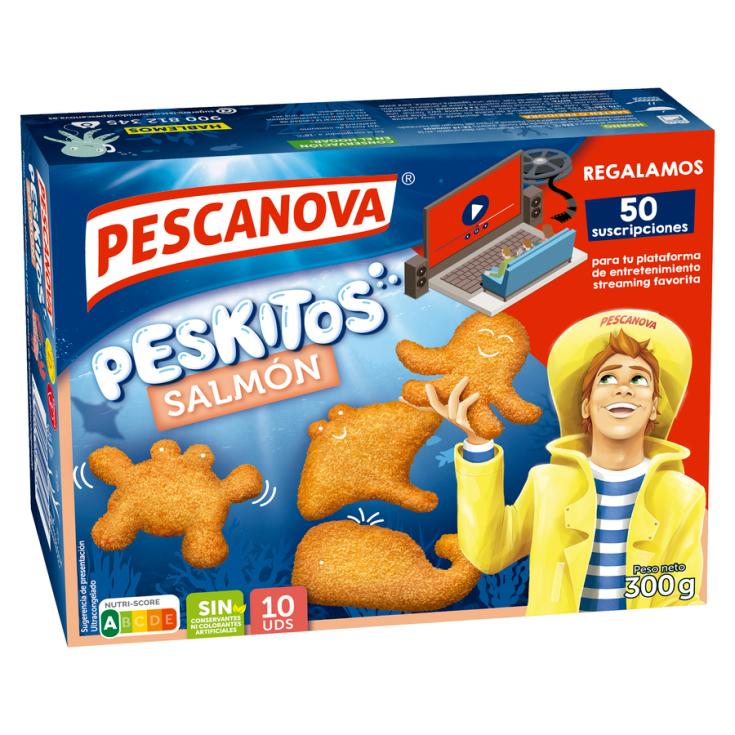 PESKITOS DE SALMÓN EMPANADO, 300G PESCANOVA