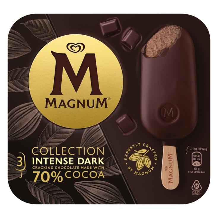 HELADO INTENSE DARK 70% CACAO, 100ML MAGNUM