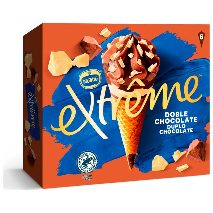 CONO EXTREME DOBLE CHOCOLATE , 6X120ML HELADOS NESTLE