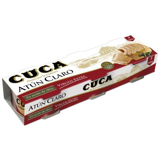  ATUN CLARO ACEITE VIRGEN EXTRA, 3X67GR CUCA